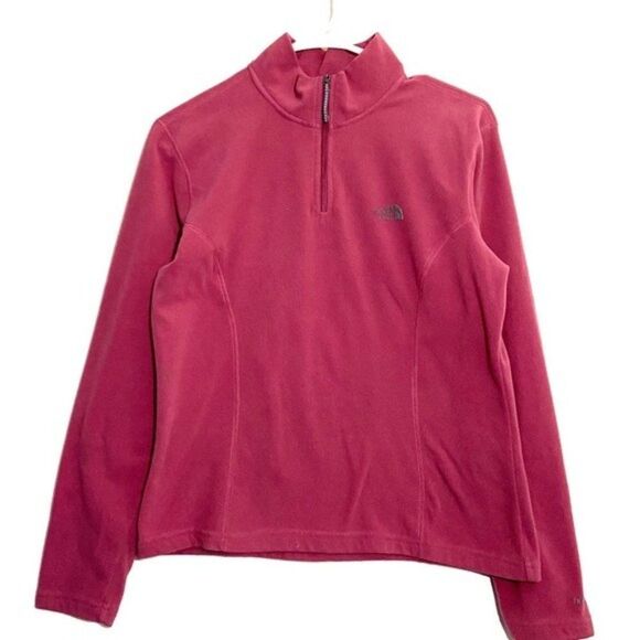 The North Face Mauve Fleece Quarter Zip Jacket - Picture 1 of 4